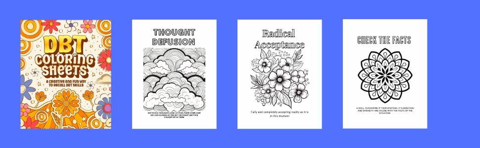 DBT Coloring Sheets: A creative and fun way to recall DBT skills: Ellis ...