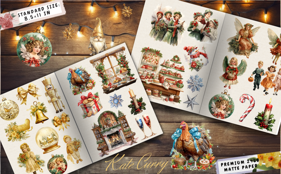 Amazon.fr Vintage Christmas Ephemera Book Vol.2 High Quality Images