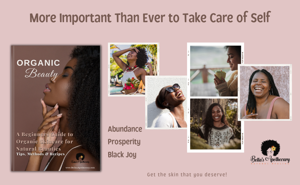 Preview of book with happy black women. Title reads "More Important Than Ever To Take Care f Self"