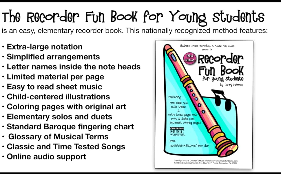 Best Beginning Recorder Book for Kids (Recorder Fun Book