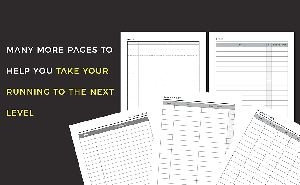 365 Day Running Journal Daily runners Log Book Track your daily runs, races, goals
