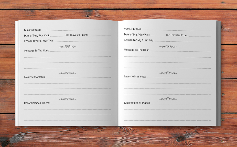 to The Cabin Guest Book Sign In Guestbook for Vacation Home