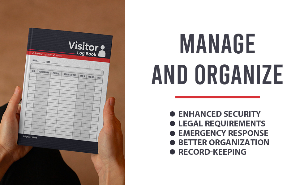 Visitor Log Book Visitors Sign In Book for Business Efficiently