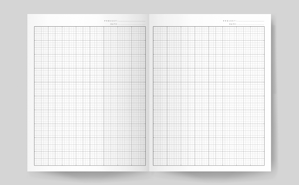 06 Graph Paper Notebook Quad Ruled 6x6 (6 Squares Per Inch