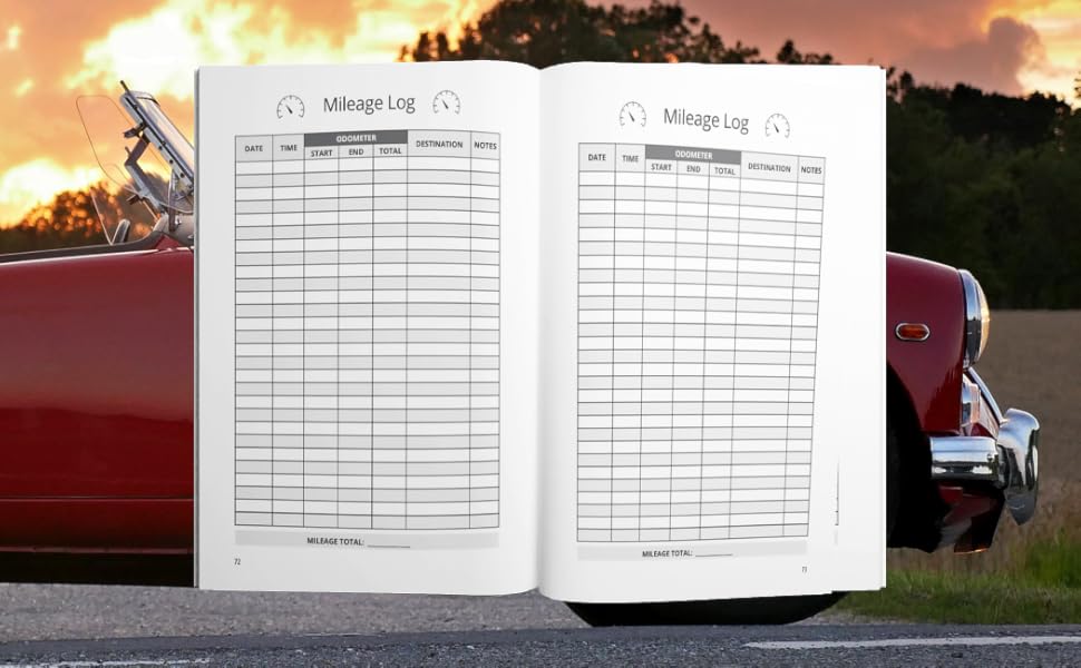Mileage Log Book for Tax Mileage Tracking Journal for Tax Purposes or