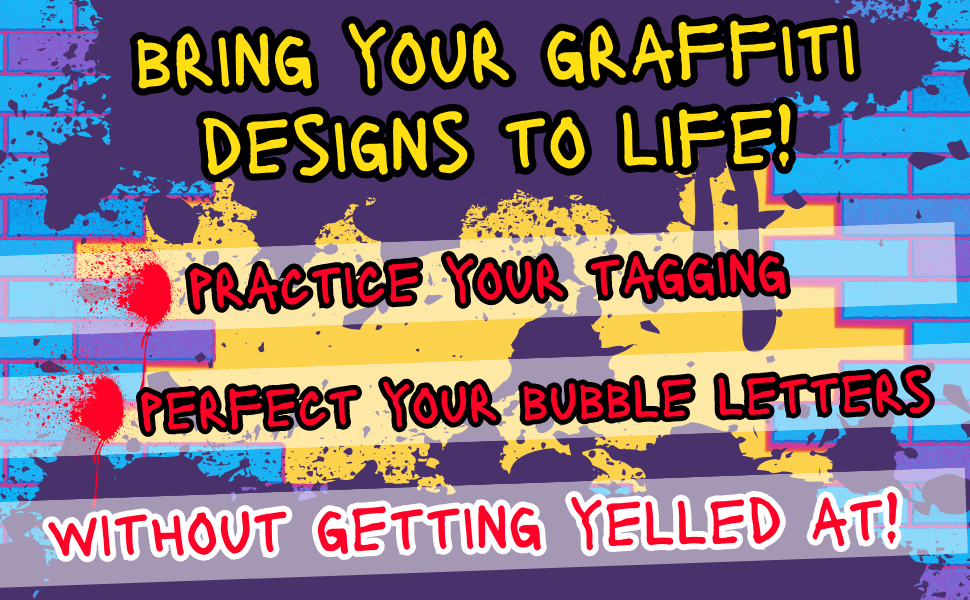 Graffiti Sketchbook Awesome Drawing Pad For Kids With Printed Brick