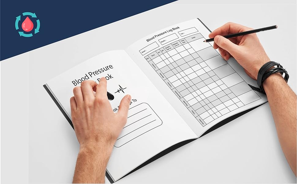 Blood Pressure Log Book blood pressure log book large print,spiral bound and easily track your