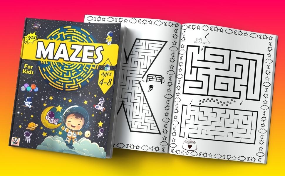 mazes for kids , mazes for kids ages 4-8 , maze book , kids maze , maze puzzle book , activity book