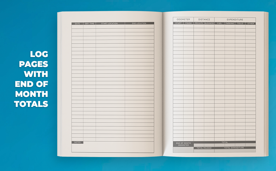 Car Mileage Log Book Vehicle Maintenance Record Book with