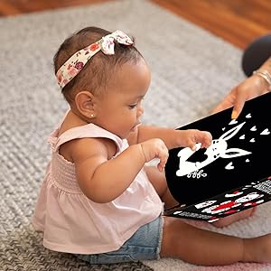 Little girl with high contrast images