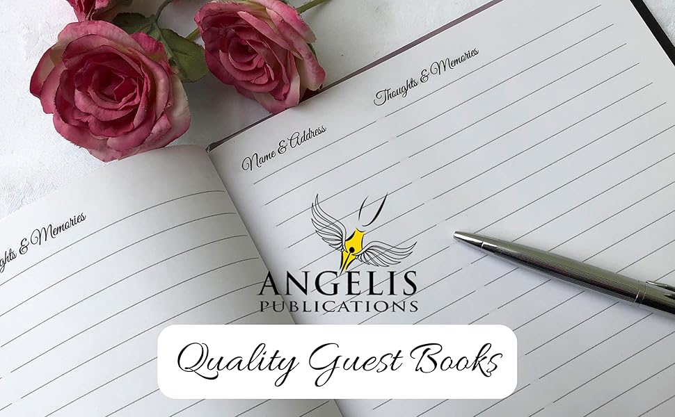 Funeral Guest Book, “In Loving Memory”, Memorial Guest Book, Condolence