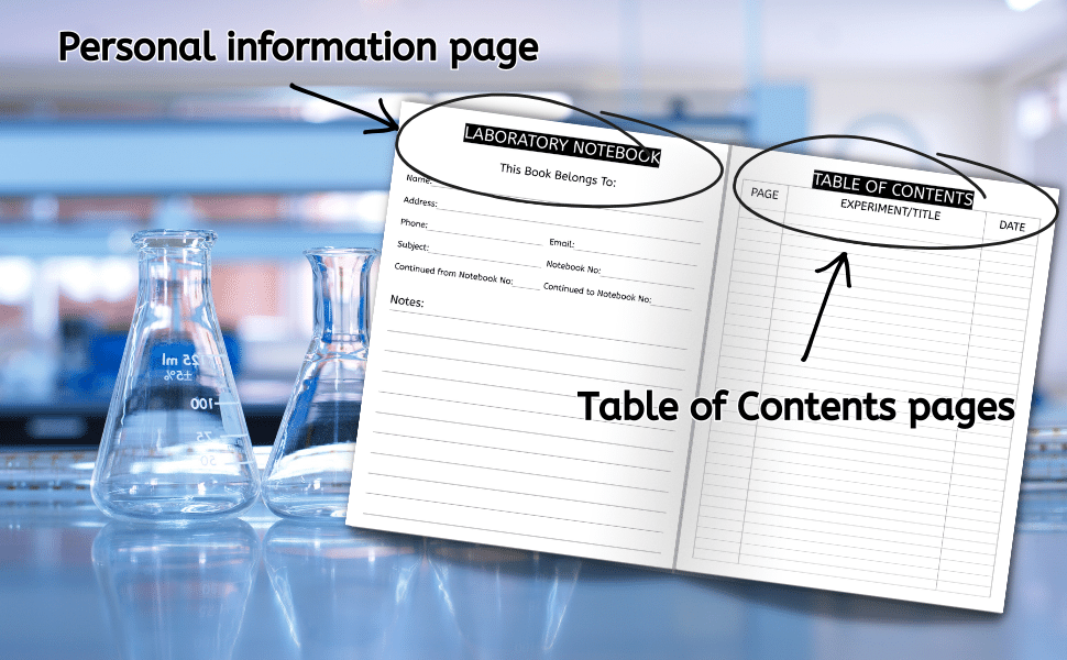 Chemistry Lab Notebook Carbonless Laboratory Notebook with Numbered