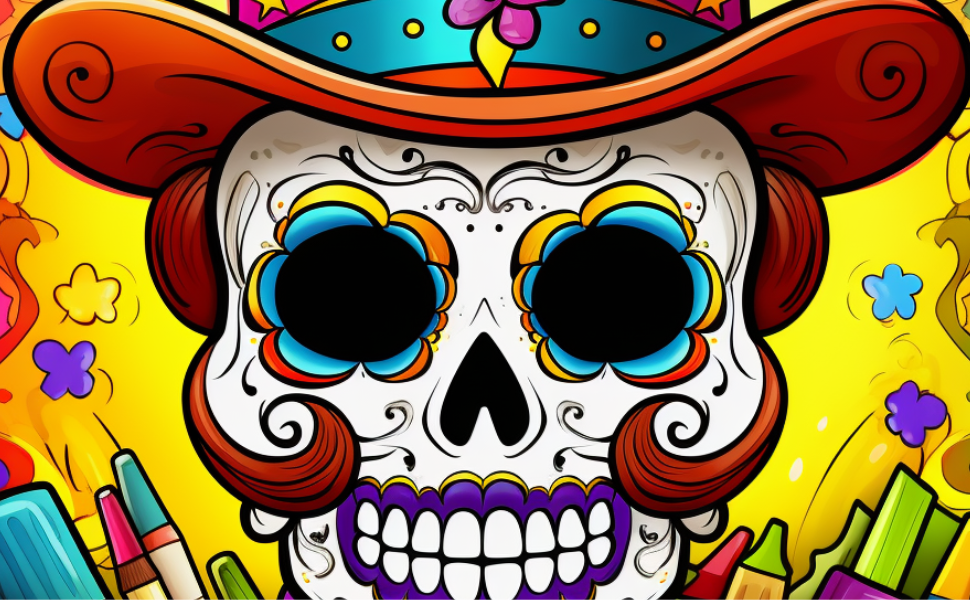 Day Of The Dead Coloring Book