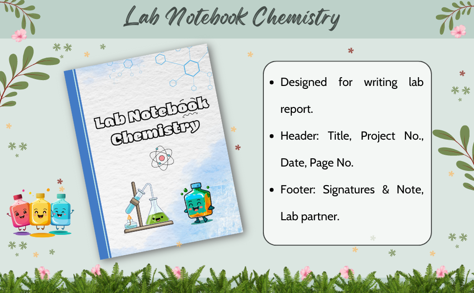 Lab Notebook Chemistry Laboratory Notebook for Student and