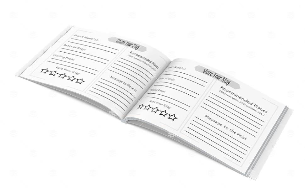 Guest Book Airbnb, VRBO, Bed and Breakfast, Short Term