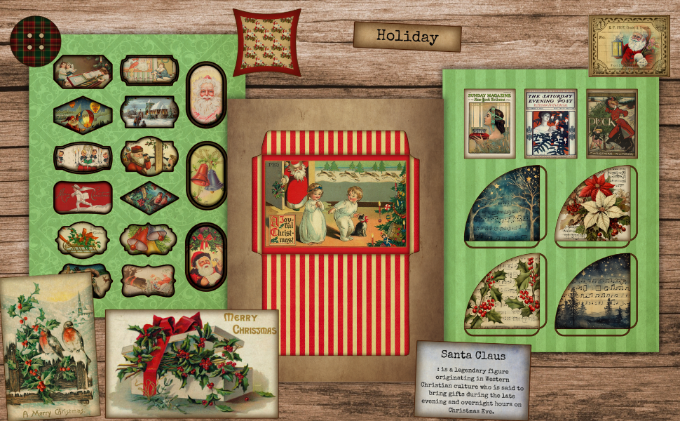 My Vintage Christmas Ephemera Book 500+ Christmas Vintage Elements