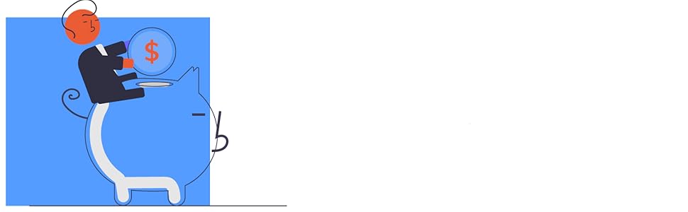 man riding a piggy bank and putting money in