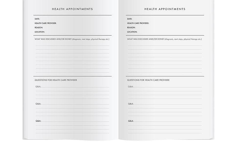 Medical Journal & Planner Medical Record Notebook and