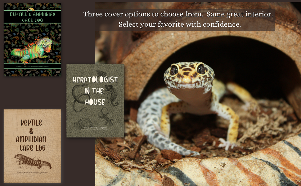 Reptile & Amphibians Care Log, husbandry, feeding record