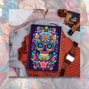 Dia de los Muertos Aesthetic Journal For Back To School, Office, Work | Wide Lined