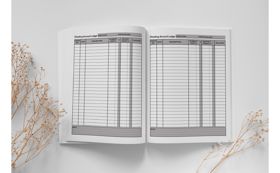 Checking Account Ledger Accounting Ledger Log Book for