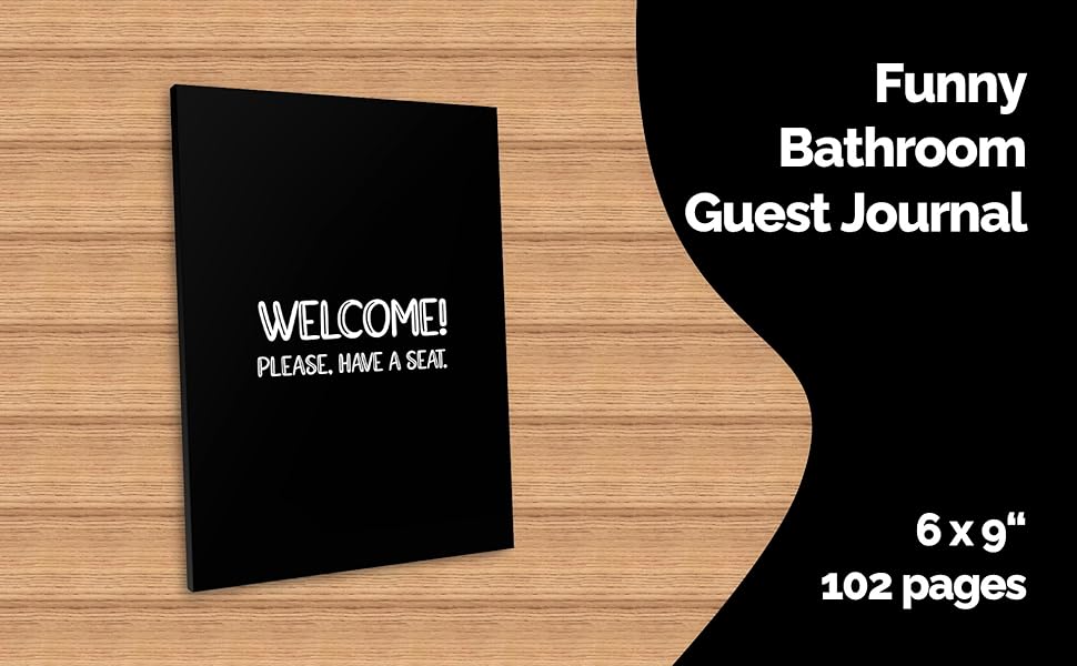 Funny Bathroom Guest Journal Please Have a Sit. Hailey