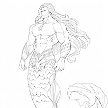 Amazon.com: Merman Coloring Book: Fantastic Fantasy Coloring Book for ...
