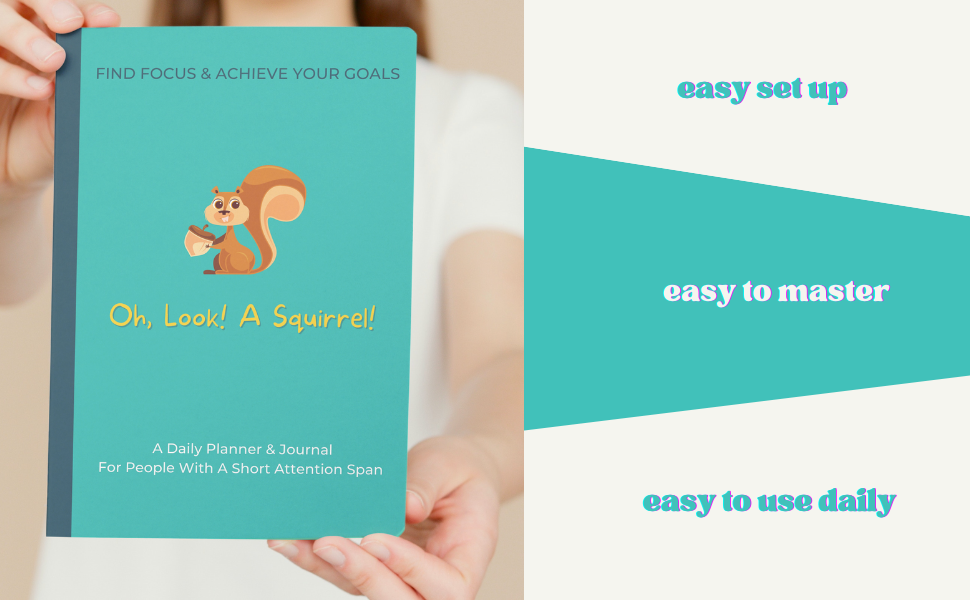 ADHD Planner, ADHD Journal, Motivational Planner, 5 min journal, brain focus, adult adhd tools