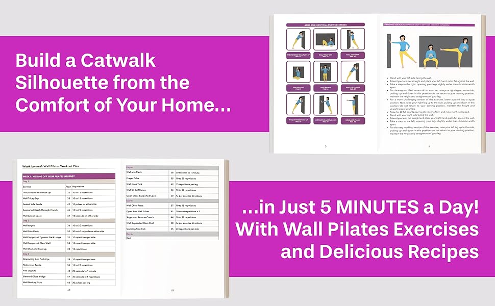 Wall Pilates Workouts for women, Wall Pilates for women, Exercise Routines, Workout Exercise