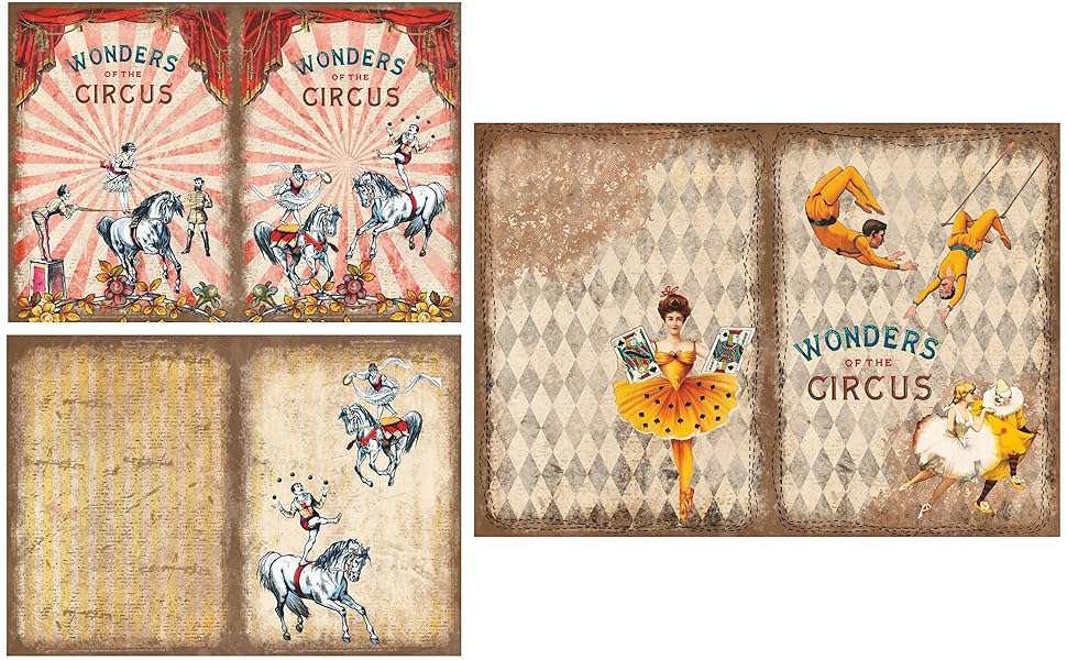 Vintage Circus Junk Journal & Ephemera A Circus Themed Collection of