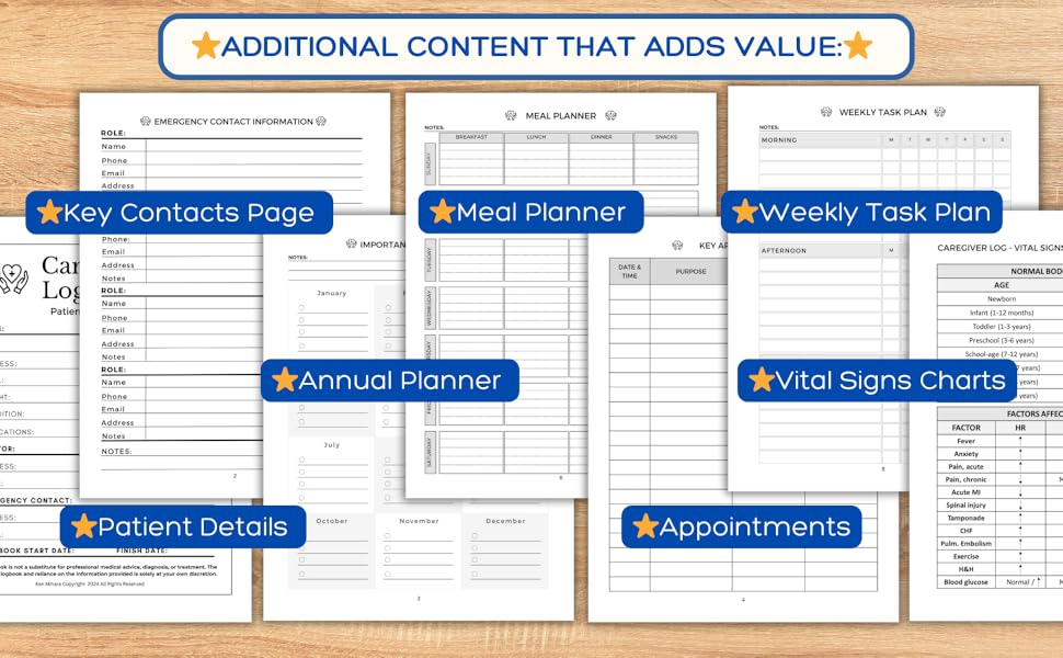 Caregiver Daily Log Book