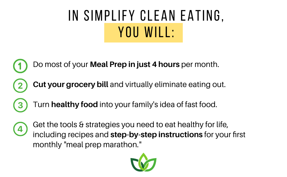 4 hours a month meal prep guide  clean eating cookbooks