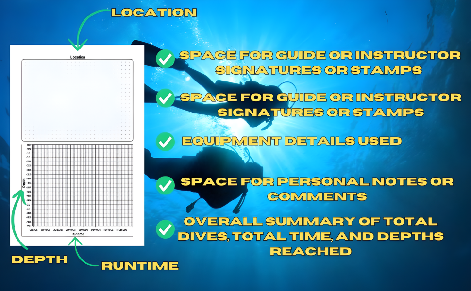 Scuba Diving Log Book Document Your Subaquatic Explorations and