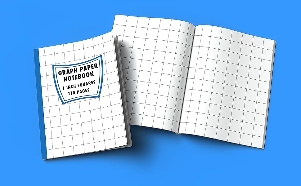 Graph Paper Notebook 1 Inch Squares Graph paper for kids large 1 inch