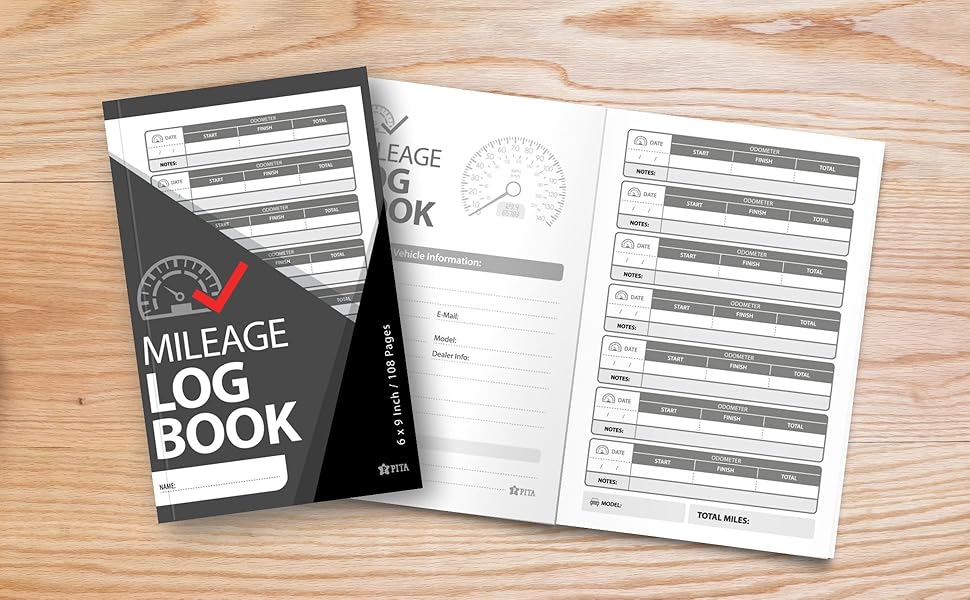 MILEAGE LOG BOOK Car Mileage and Expense Notebook