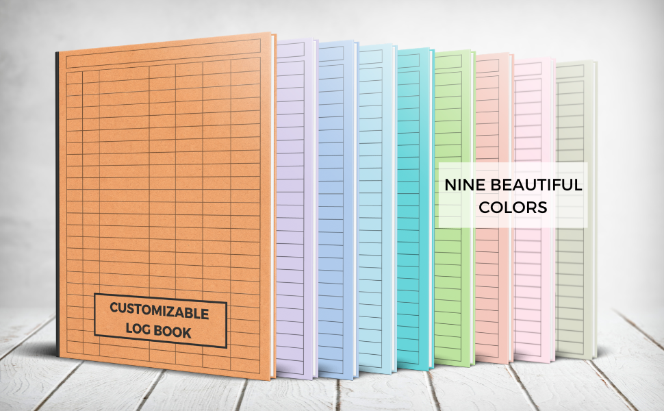 Customizable Log Book 7 Column Log Book to Track Daily Activity, Time