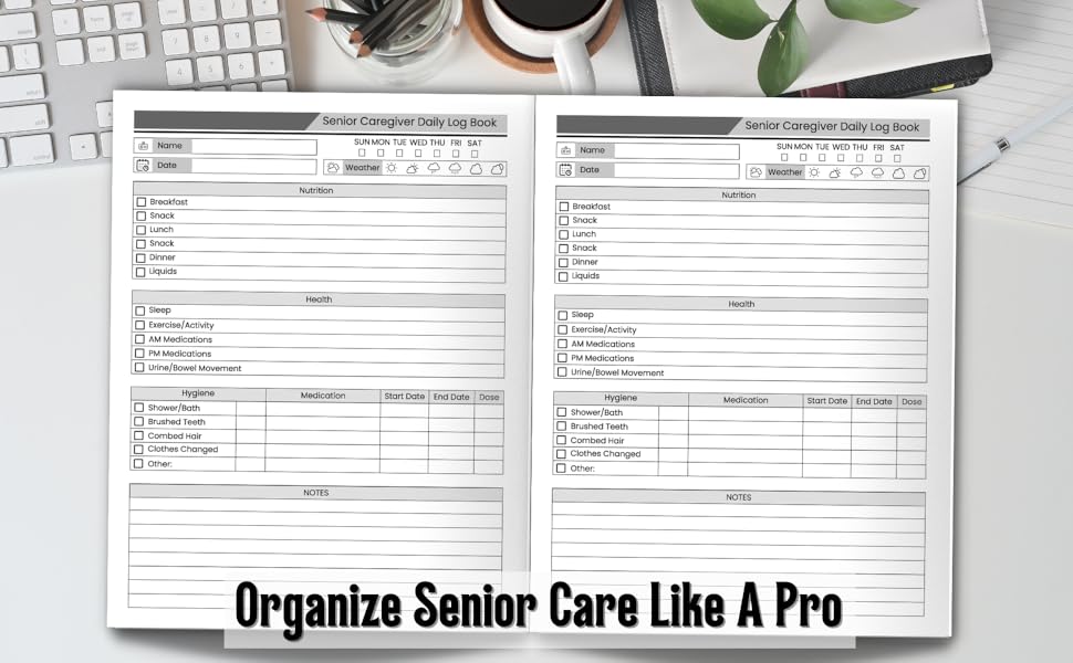 The Caregiver's Log Book Daily Record Keeping for Seniors Slimani, Ilias Books