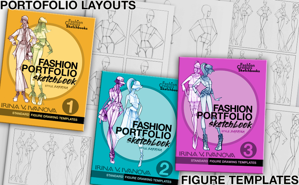 Mua Fashion Portfolio Sketchbook 1 Standard figure drawing templates