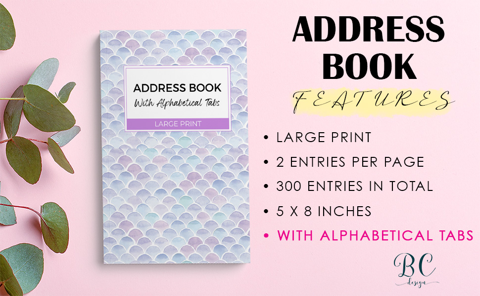 Address Book With Alphabetical Tabs Purple For Girls