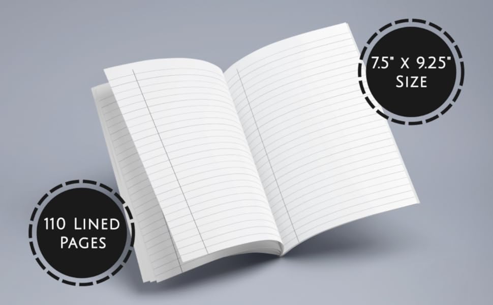 Wide Ruled Composition Notebook Turquoise Purple Marble