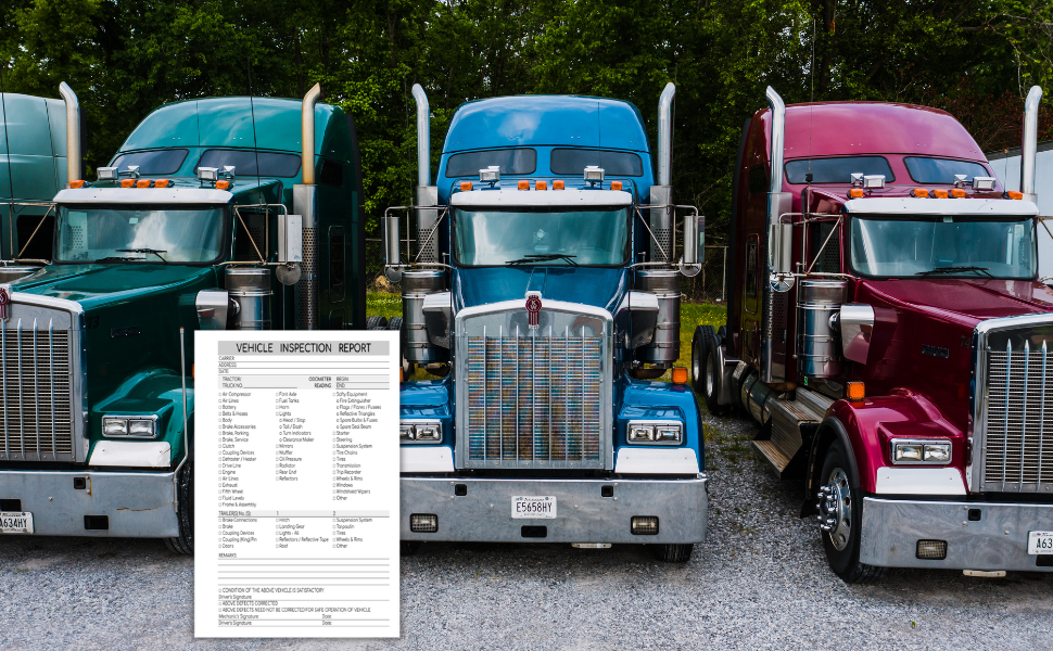 Driver Vehicle Inspection Report Book: Daily Vehicle Inspection Checklist Log Book