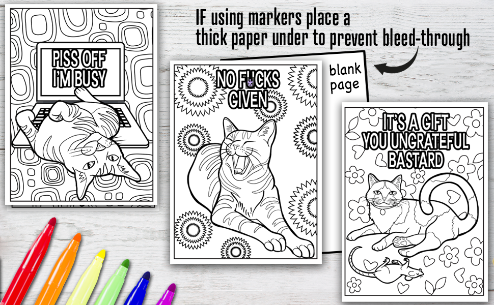 If using markers place a think paper under to prevent bleed through