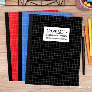 Graph Paper Composition Notebook: Grid Paper Notebook, Grid Paper for Math and Science Students, 