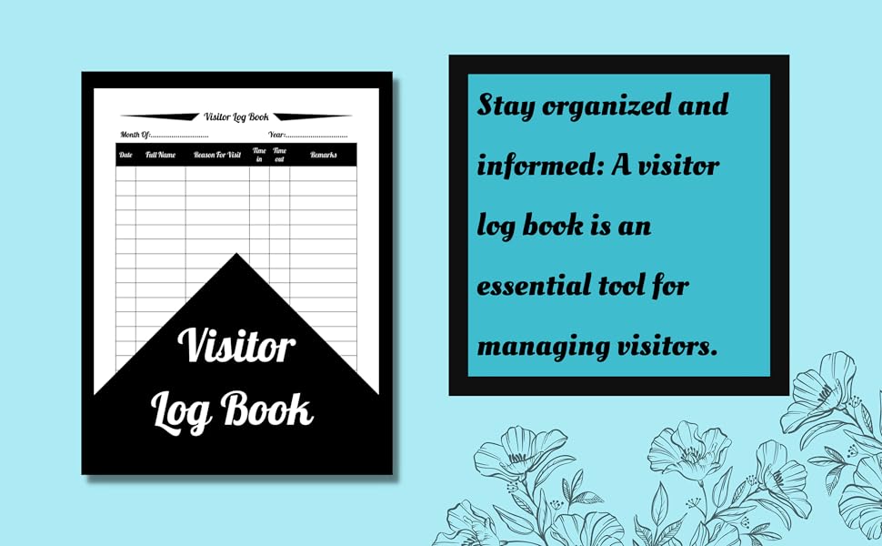 Visitor Log Book Visitors SignIn And Out Logbook For Business, office