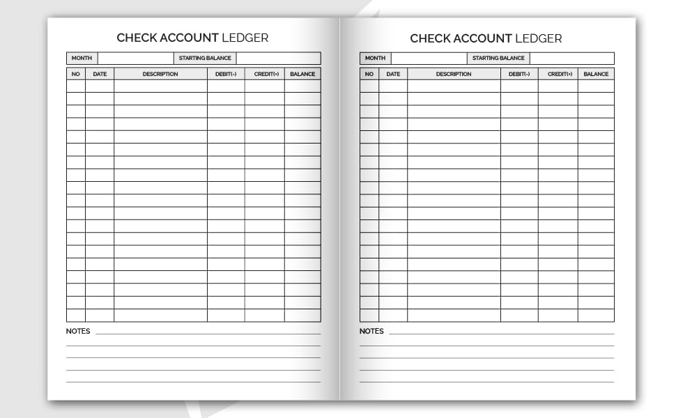 Checking Account Transaction Log Accounts Book Self Employed, Balance
