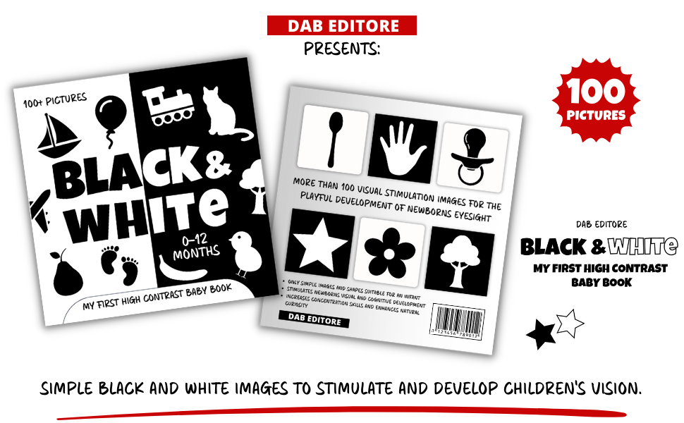 My First High Contrast Baby Book Black and White Baby Book 100