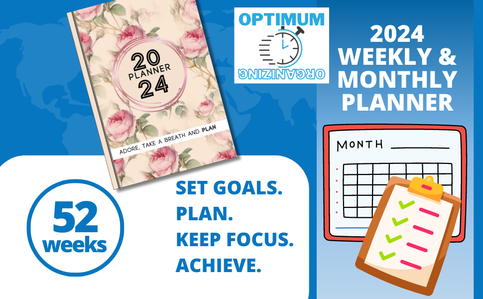 Weekly and Monthly Planner 2024 Medium Sized Scheduler & Organizer, 7 Weekly and Monthly Planner 2024 Medium Sized Scheduler & Organizer, 7