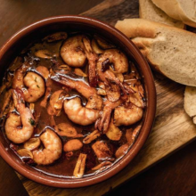 Chili Garlic Prawns Starter With Bread