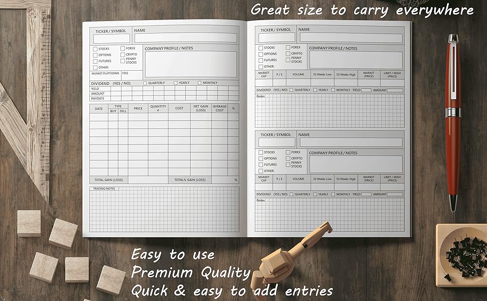 Trading Log Book Interior