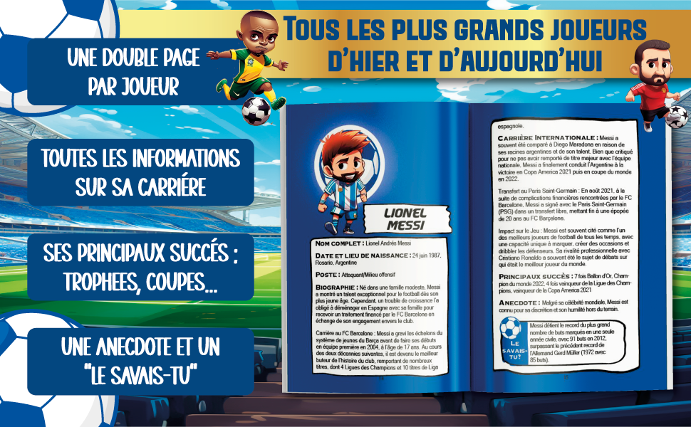 Livre de Foot Enfant - Les génies du Football: Les as du ballon